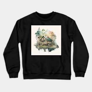 Woods Cabin Ornament Crewneck Sweatshirt